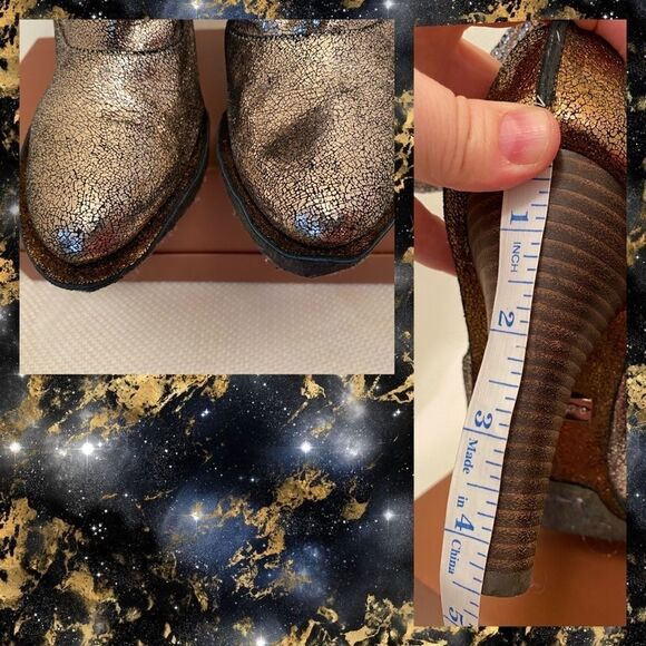Oh deer! Metallic leather boots. Very unique! 8.5 - Picture 5 of 7